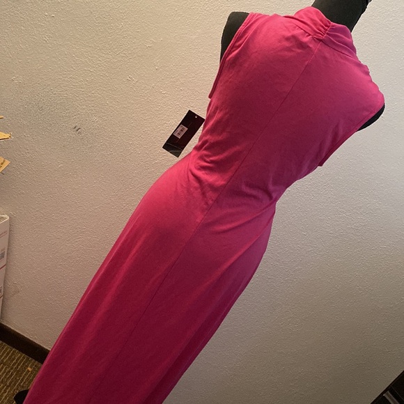 Macy’s Hot Pink Sleeveless Maxi Dress - Picture 2 of 15